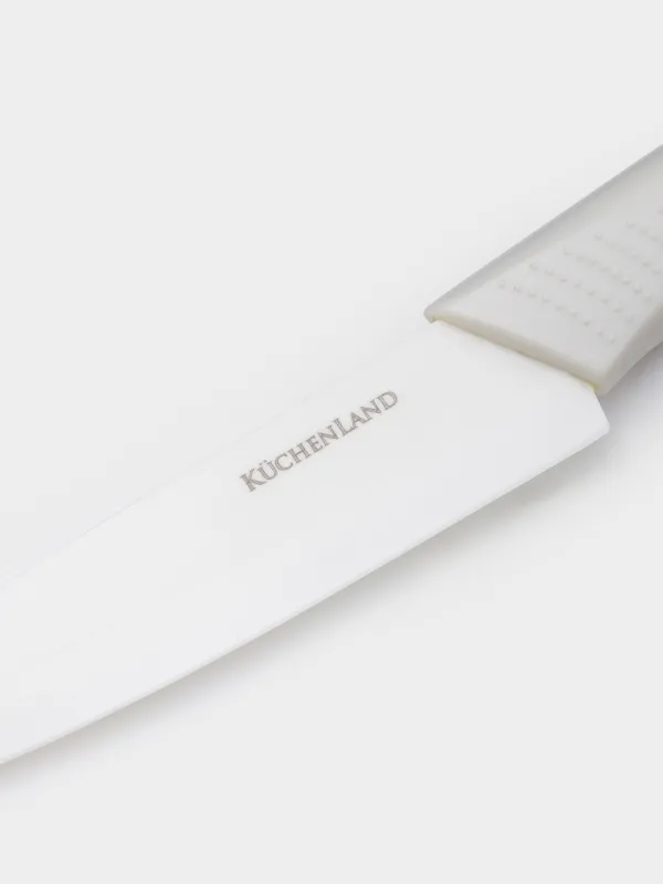 Нож для чистки овощей, 10 см, с чехлом, керамика/пластик, молочный, Regular, image-1