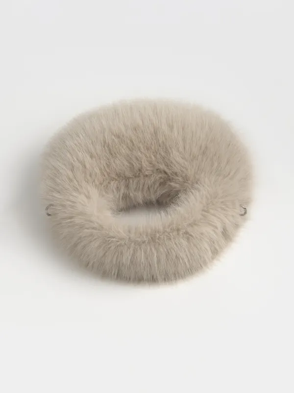 Сумка женская, 33х20 см, с ручкой, искусственный мех, бежевая, Bushy beauty, image-5