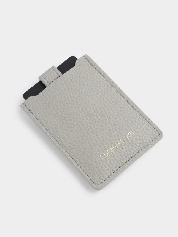 Картхолдер, 10х7 см, c ремешком, полиуретан, серый, Memo, image-4