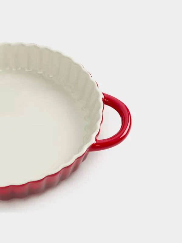 Форма для запекания, 28 см, керамика, круглая, бордовая, Градиент, Cakes gradient, image-6