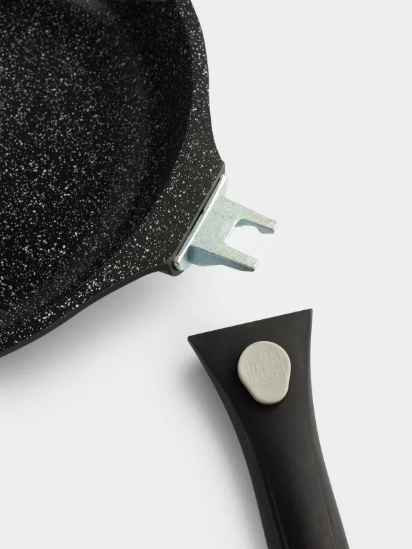 Сковорода, 28 см, съемная ручка, с покрытием, алюминий, Solution 2, image-6