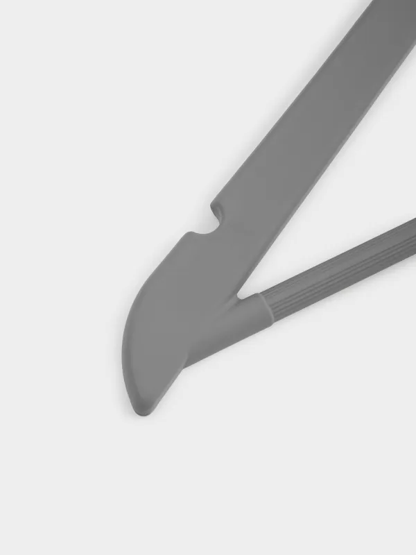 Вешалка-плечики, 44 см, 4 шт, пластик с покрытием, серая, Fun house, image-3