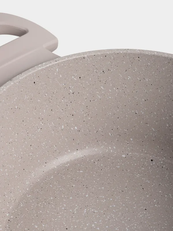 Кастрюля, 20 см, 2 л, с крышкой, с покрытием, алюминий, серая, Ginelli, image-4