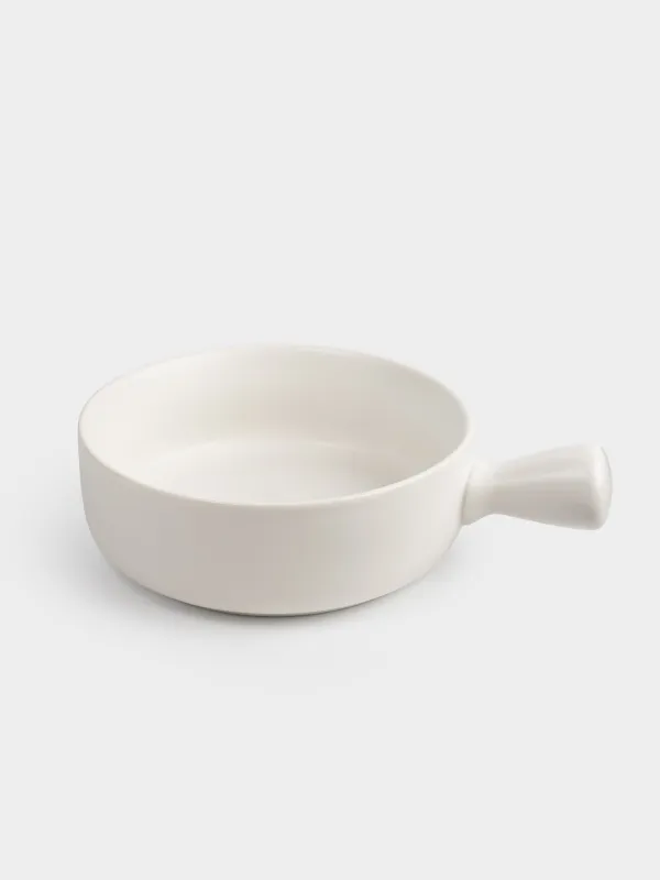 Форма для запекания, 15 см, с ручкой, круглая, керамика, белая, Light kitchen, image-4