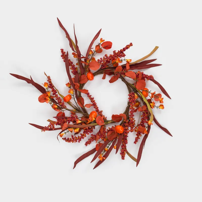Венок декоративный, 16/35 см, пластик/бумага, Осенняя композиция, Forest symphony decor