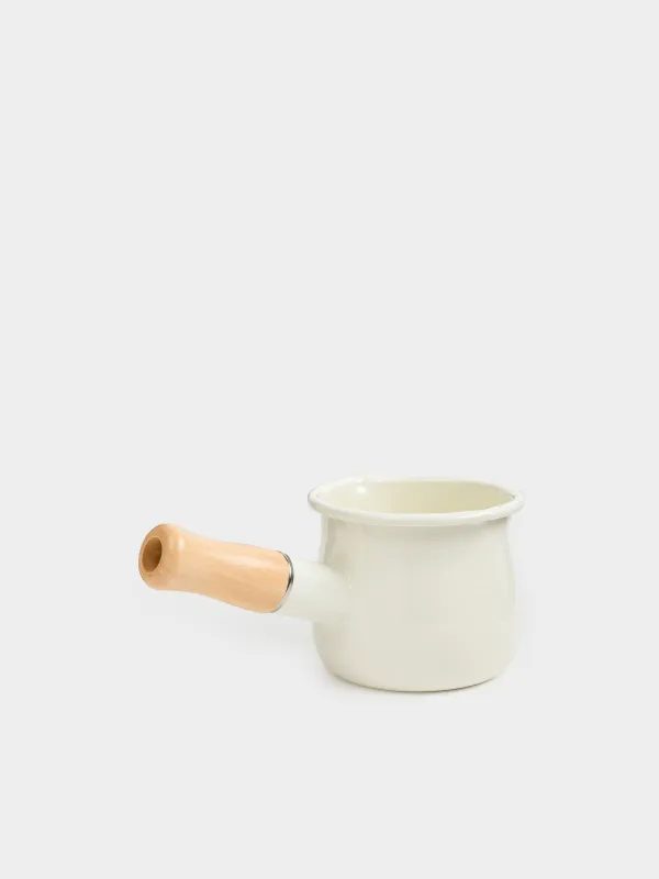 Турка, 550 мл, металл эмалированный/дерево, молочная, Nostalgia, image-1