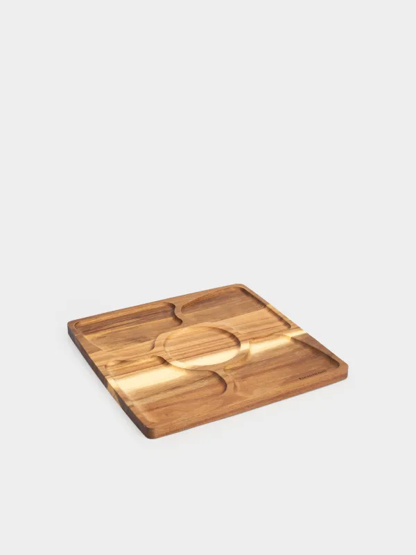 Менажница, 28 см, 5 отд, дерево, квадратная, Noble tree, image-5