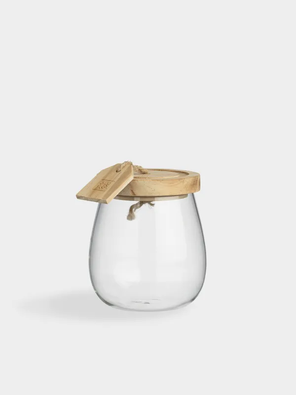 Банка для сыпучих продуктов, 700 мл, Clear wood, image-0