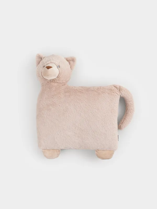 Плед с подушкой, 130х150 см, Кот, Plush animals, image-1
