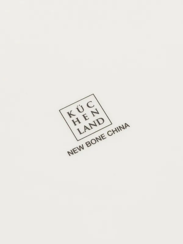 Тарелка обеденная, 28 см, фарфор N, белая, с золотистым кантом, Цветущий сад, Noir flower, image-3