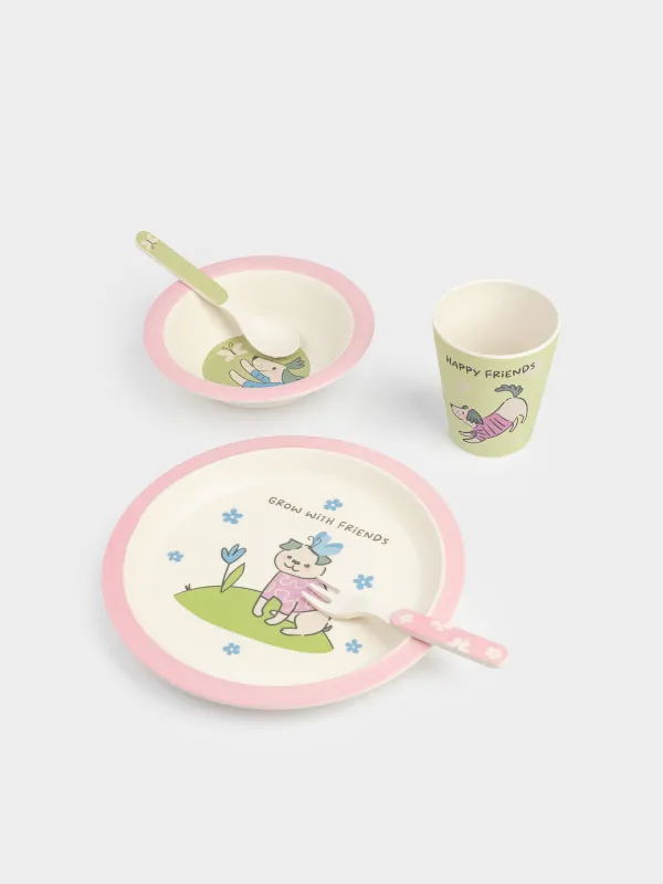 Набор посуды, бамбук, Pretty friends, image-2