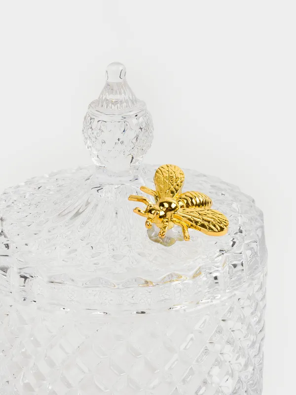 Eмкость для хранения, 13х10 см, 330 мл, стекло Р/металл, Пчела, Honey, image-4