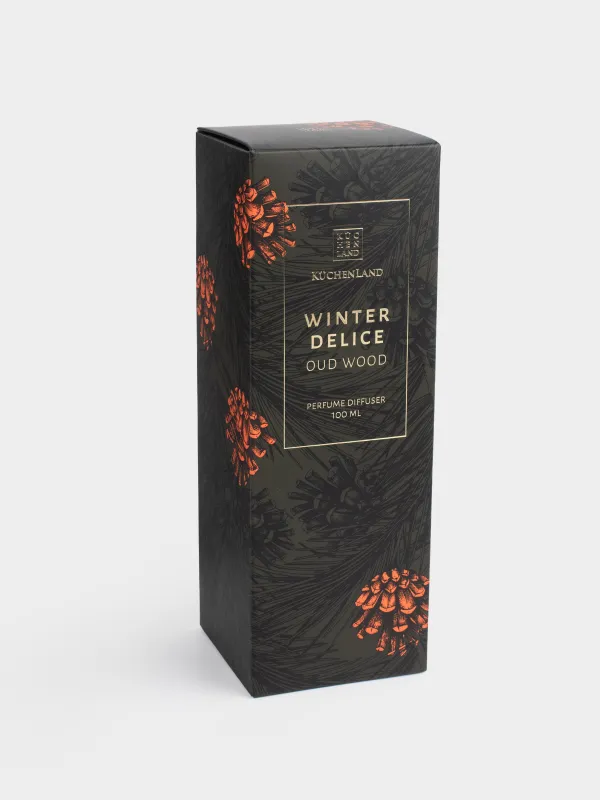 Ароматический диффузор, 100 мл, керамика, зеленый, Oud wood, Шишка, Winter delice, image-5