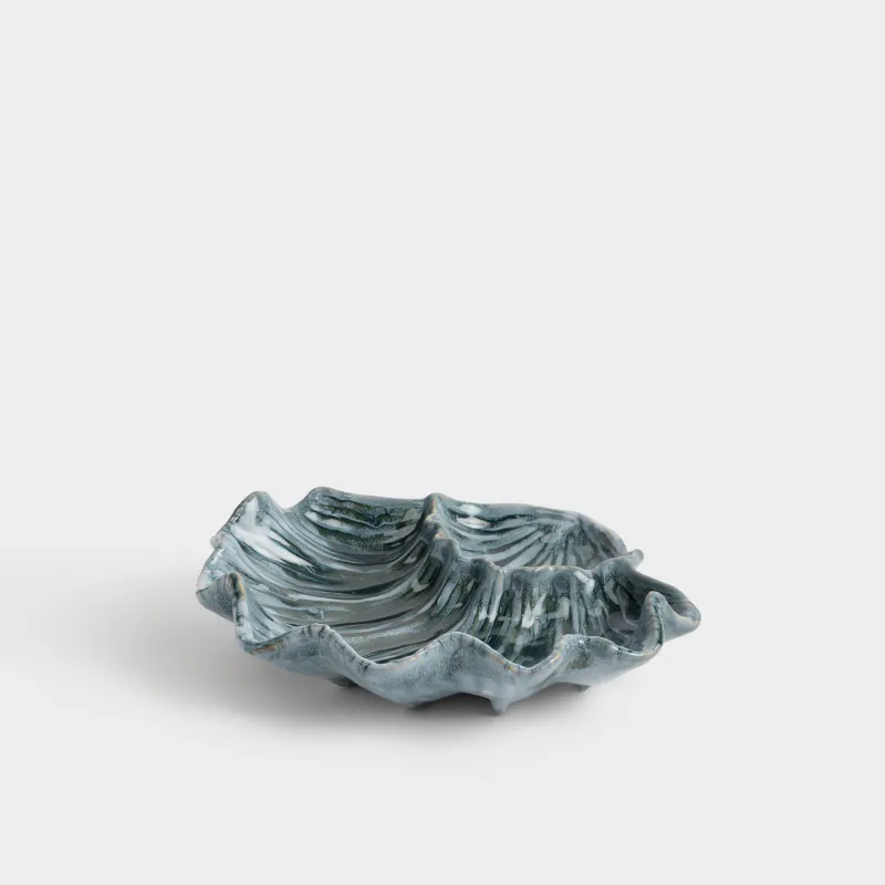 Блюдо, 25х27 см, с соусником, Ракушка, Coral reefs