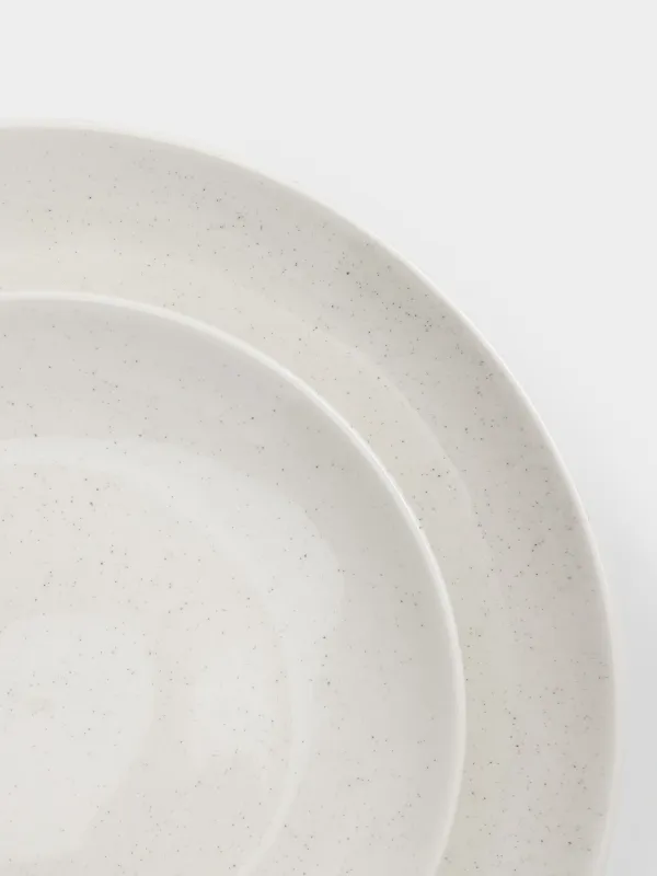 Сервиз обеденный, 6 перс, 18 пр, фарфор P, молочный, в крапинку, Latio, image-4