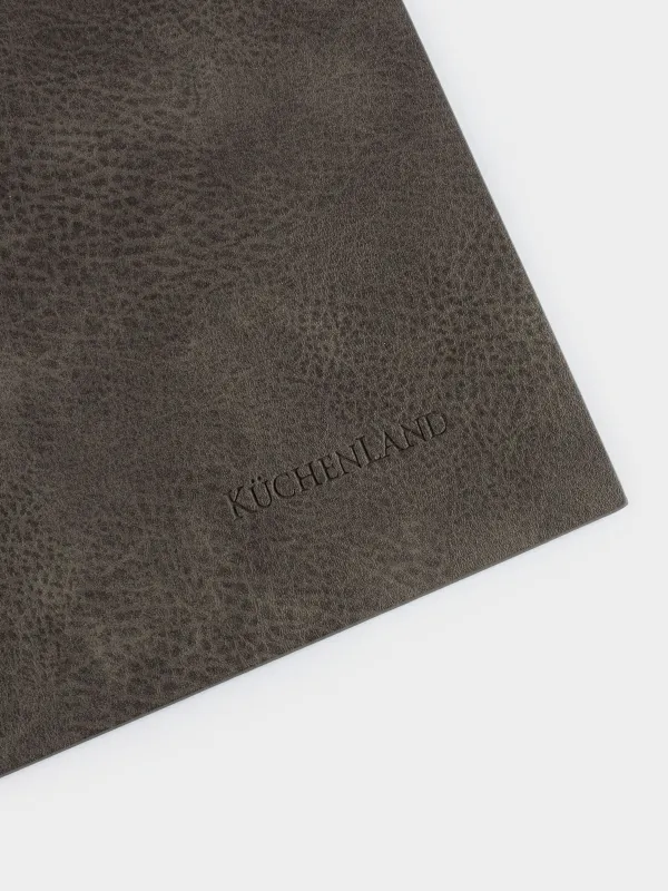 Салфетка под приборы, 30х45 см, ПВХ, прямоугольная, темно-серая, Rock, image-2