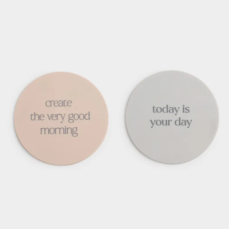 Подставка под кружку, 2 шт, Good morning, Scroll