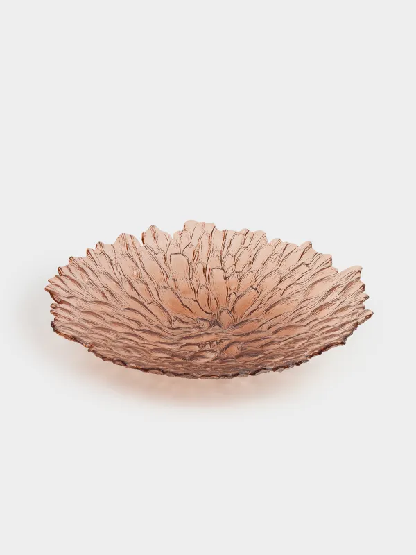 Ваза для фруктов, 39х8 см, стекло Р, коричневая, Pion color, image-1