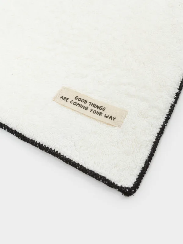 Полотенце, 70х140 см, хлопок, бежевое, Черный кант, Frotte cotton, image-4