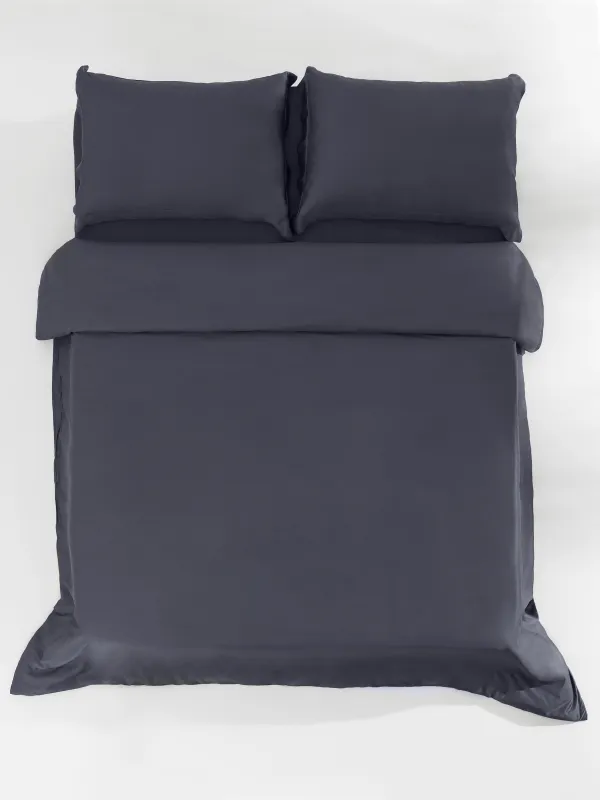 КПБ евро, бамбук, серо-синий, Pure bamboo, image-0