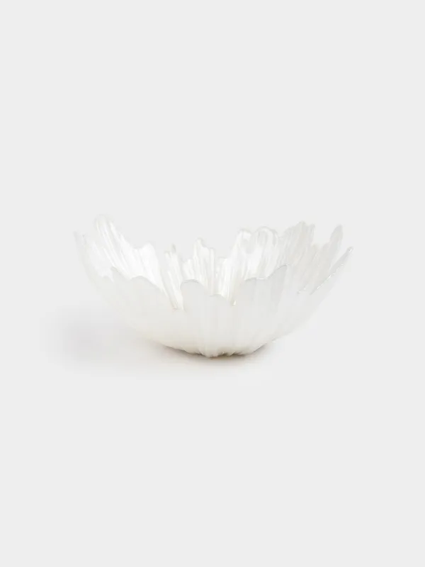 Ваза для фруктов, 32х14 см, стекло Р, молочная/шампань, Verge, image-0