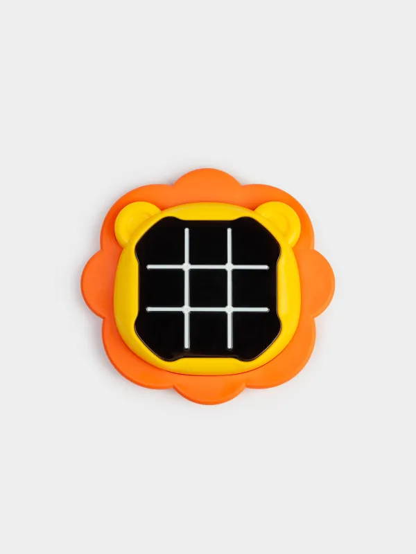 Игрушка развивающая, 14х13 см, электронная, пластик, оранжевая, Крестики-нолики, Лев, Game, image-0