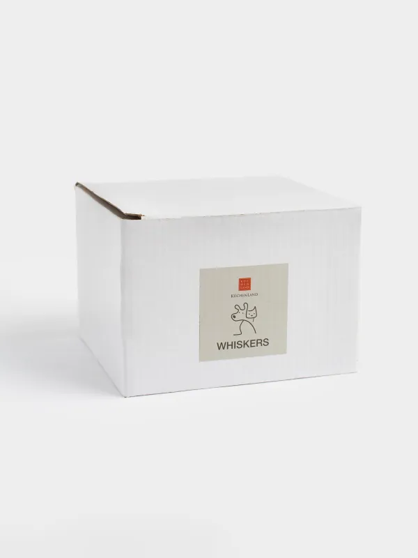 Миска для животных, 13х9 см, 350 мл, с мерной шкалой, на ножке, керамика D, серая, Кот, Whiskers, image-5