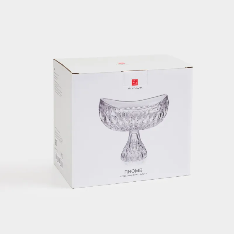 Конфетница, 18х16 см, на ножке, Rhomb, image-5