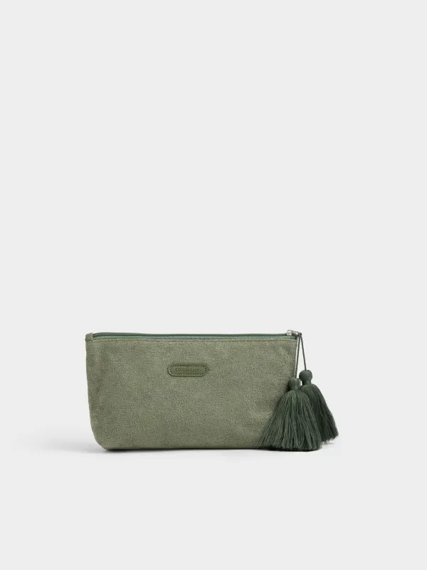 Косметичка, 28х15 см, с кисточками, Terry cloth, image-0