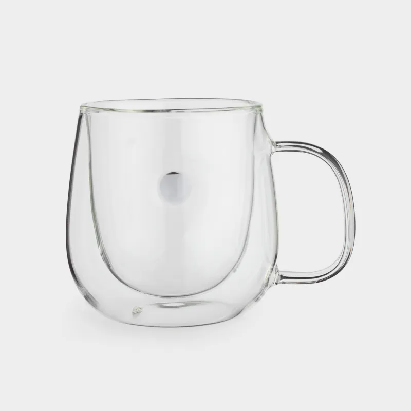 Кружка, 280 мл, стекло Б, Серая точка, Air decor