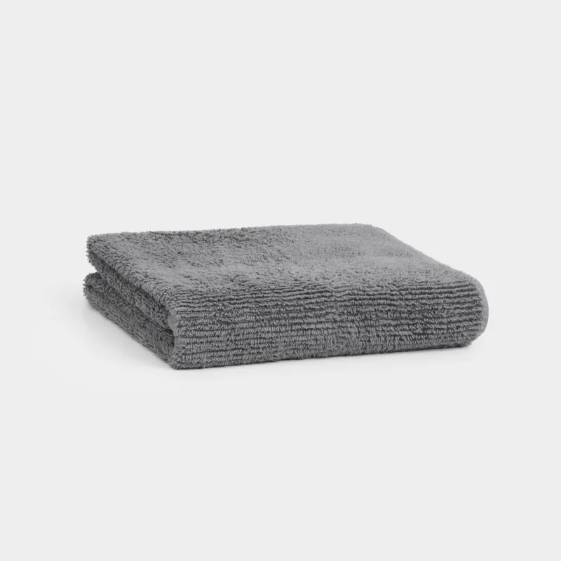 Полотенце, 50х90 см, хлопок, темно-серое, Terry cotton