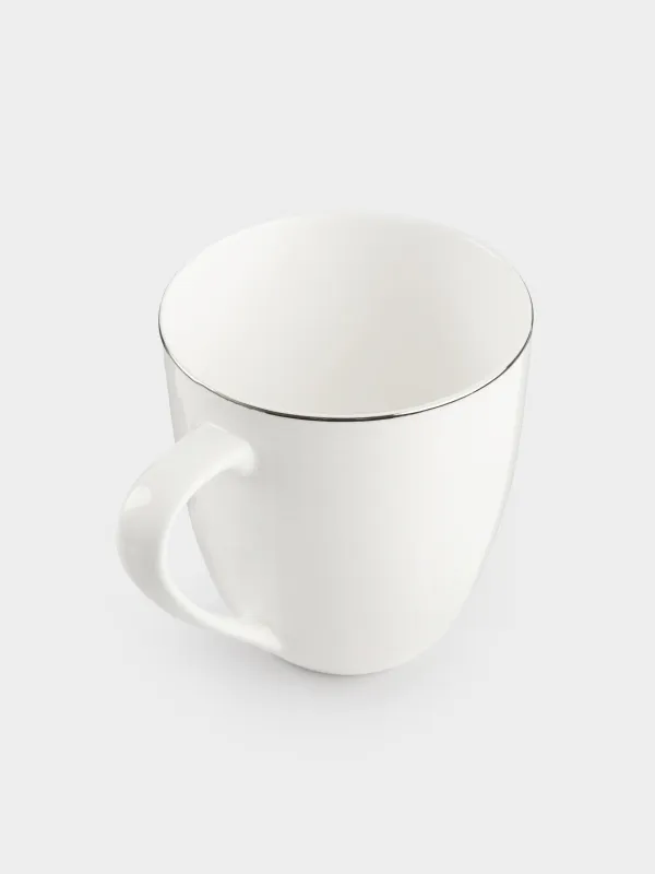 Кружка, 450 мл, 2 шт, фарфор F, белая, Ideal silver, image-2