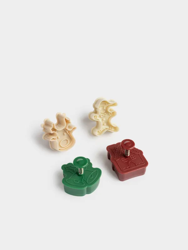 Штамп для выпечки, 4 шт, Атрибуты праздника, Bakery color, image-2