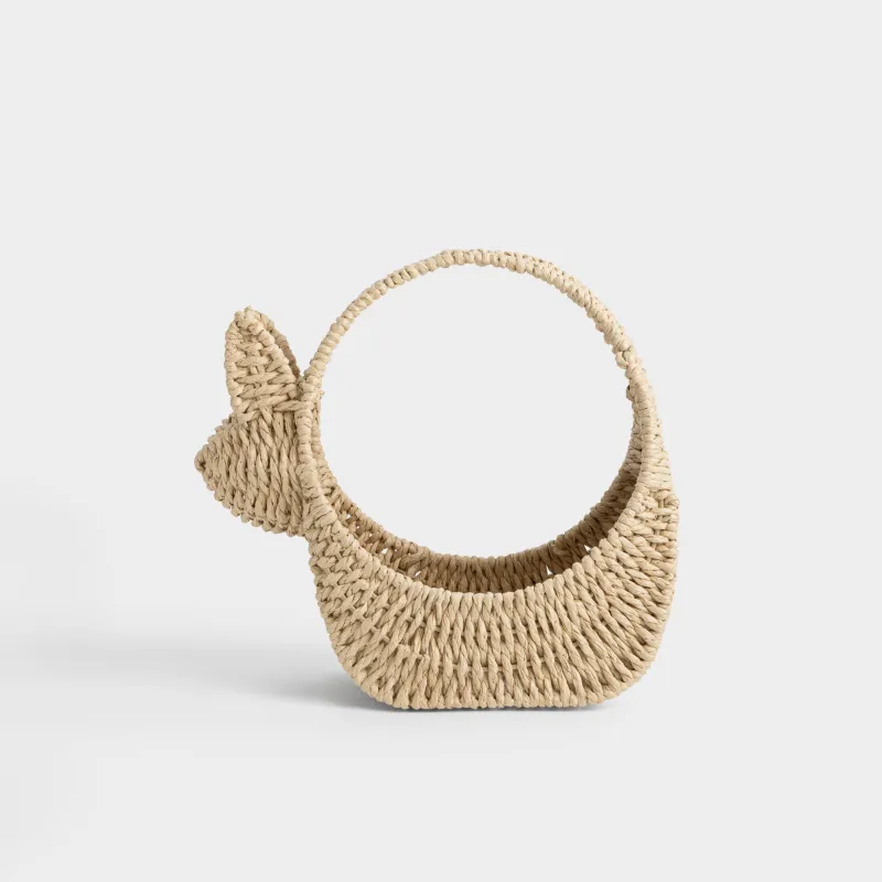 Корзина для хранения, 26х12х27 см, плетеная, с ручками, целлюлоза, прямоугольная, Braided