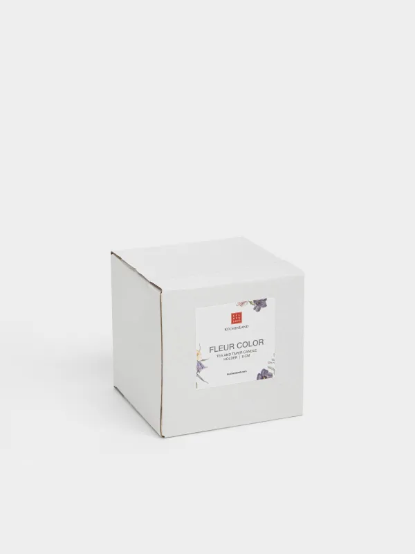 Подсвечник, 8x8 см, для чайной/тонкой свечи, стекло, фиолетовый, Тюльпан, Fleur color, image-4