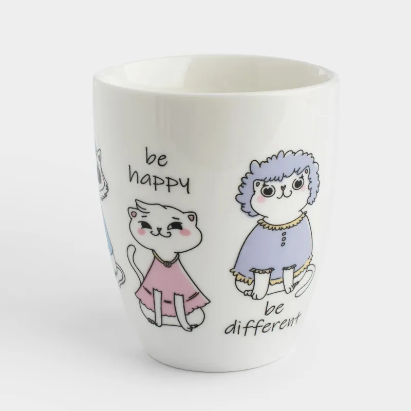 Кружка, 320 мл, фарфор N, белая, Нарядные кошки, Cat, image-3