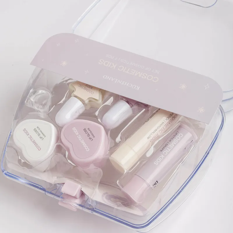 Набор косметики, детский, 15x6 см, 7 пр, пластик, Сумочка с лавандовой ручкой, Cosmetic kids, image-5