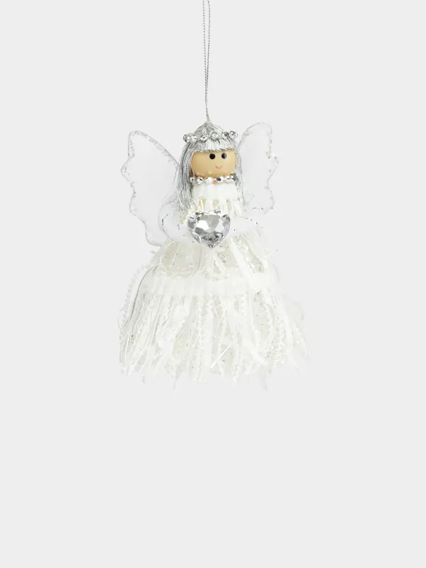 Игрушка елочная, 11 см, Девочка в платье, Sweet girl, image-1