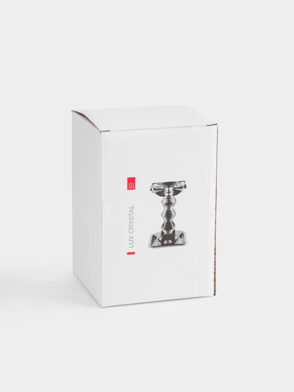 Подсвечник, 15 см, для цилиндрической/тонкой свечи, на ножке, кристальное стекло, Lux crystal, image-5