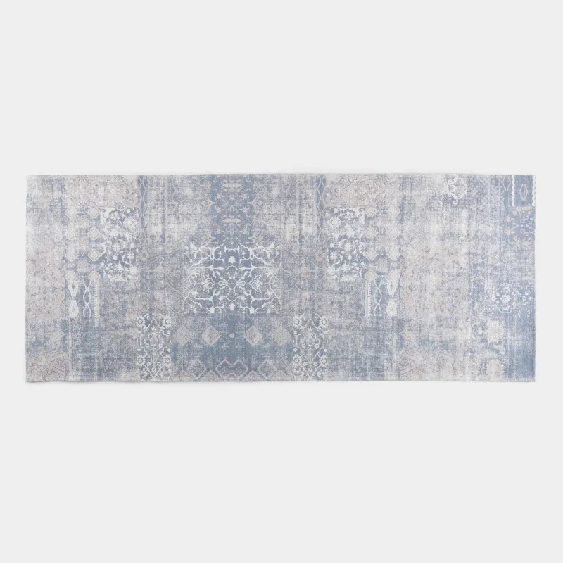 Коврик, 80х200 см, шенилл/хлопок, бежевый, Узоры, Traces