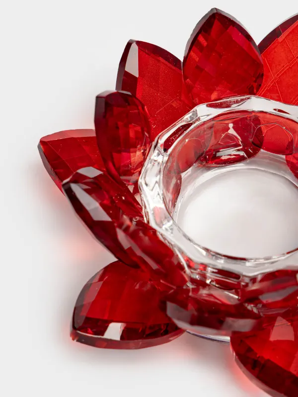Подсвечник, 10x3 см, для чайной свечи, Цветок Crystal flower, image-2
