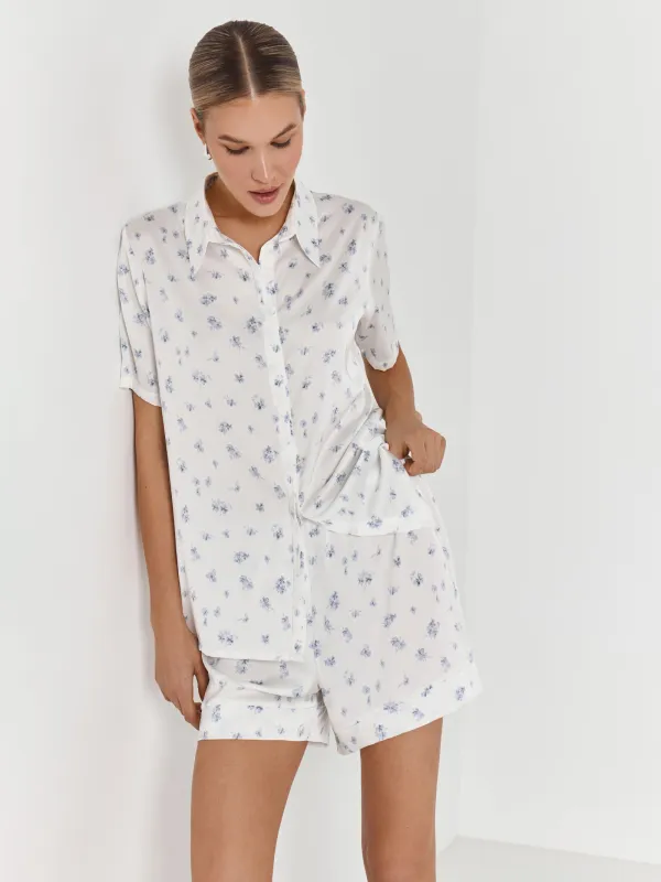 Рубашка, бело-голубая, Tesia, image-6