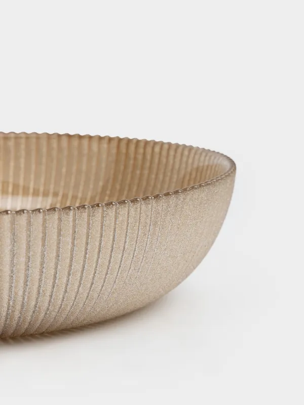 Салатник, 25х6 см, 1,5 л, стекло Р, золотистый, Ribby color, image-2