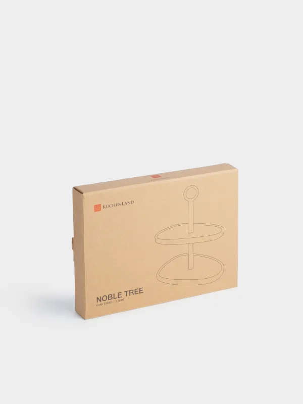 Подставка для пирожных, 26х18/24 см, 2 яруса, дерево, Noble tree, image-5