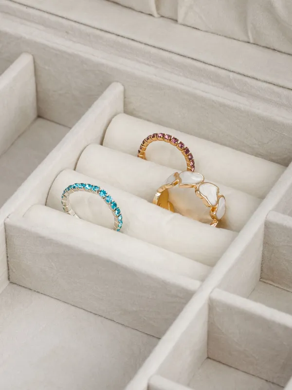 Шкатулка для украшений, 20х15 см, с зеркалом, дерево/искусственная кожа, бежевая, Premiere one, image-6