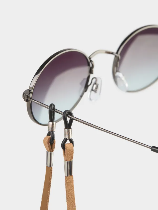 Цепочка для очков, 60 см, искусственная кожа, коричневая, Skye, image-1