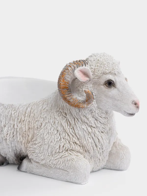 Конфетница, 21x11 см, Баран, Sheep beige, image-3