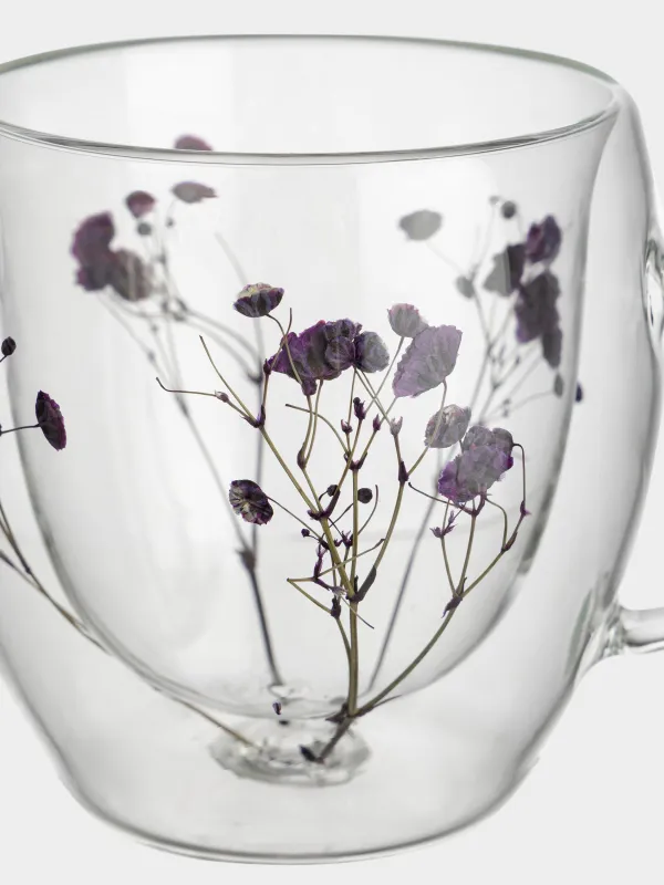 Кружка, 260 мл, стекло Б, с сухоцветами внутри, Air decor, image-3