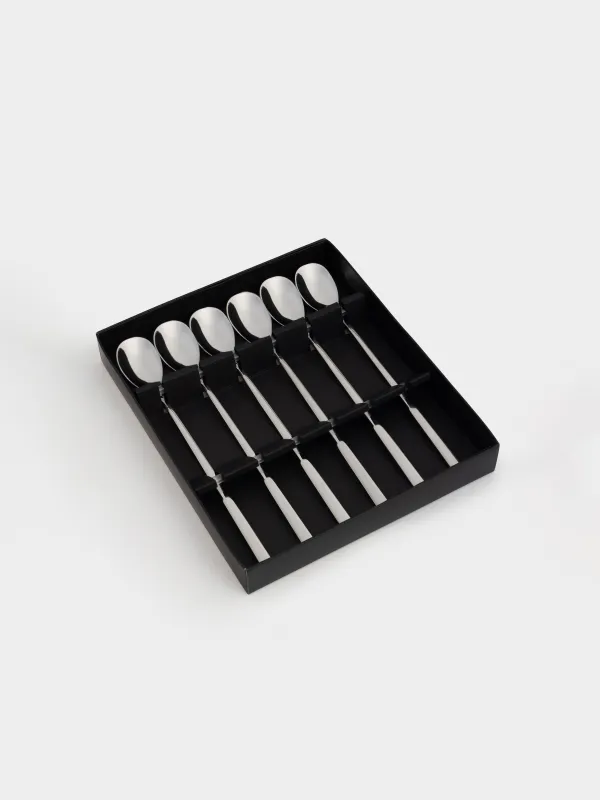 Ложка чайная, 6 шт, с длинной ручкой, сталь, Toscana, image-4