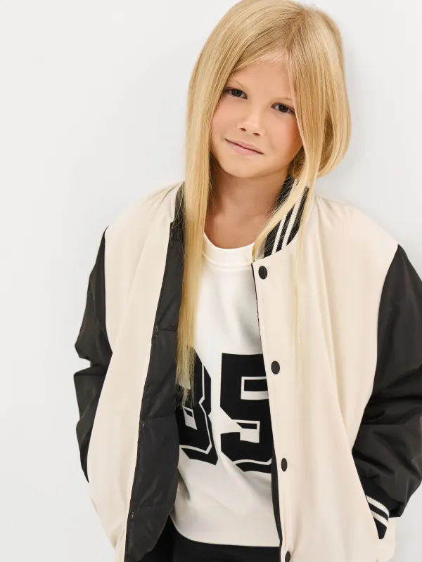 Свитшот детский, для девочек, молочный, Romana, image-6